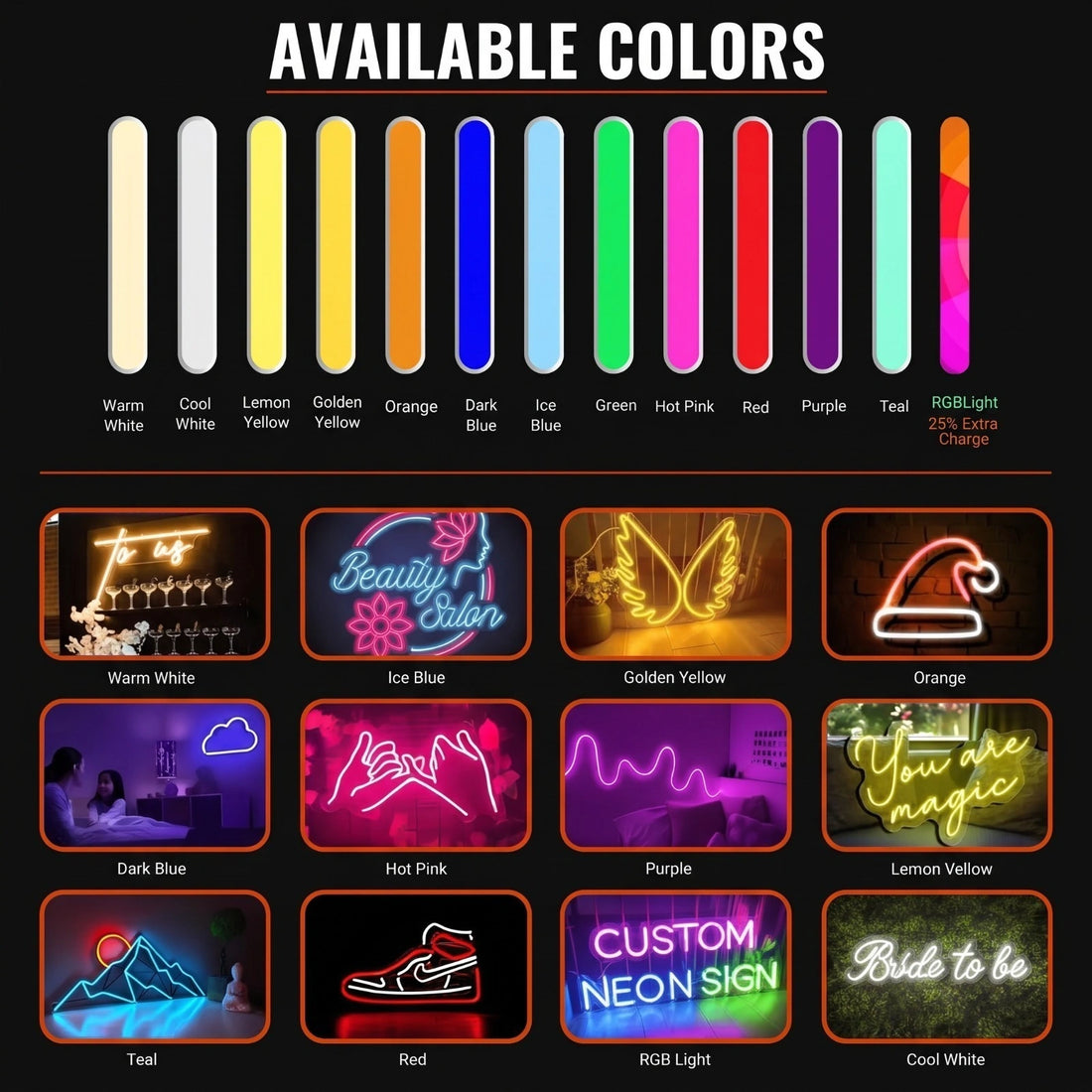 Lightning Bolt LED Neon Sign