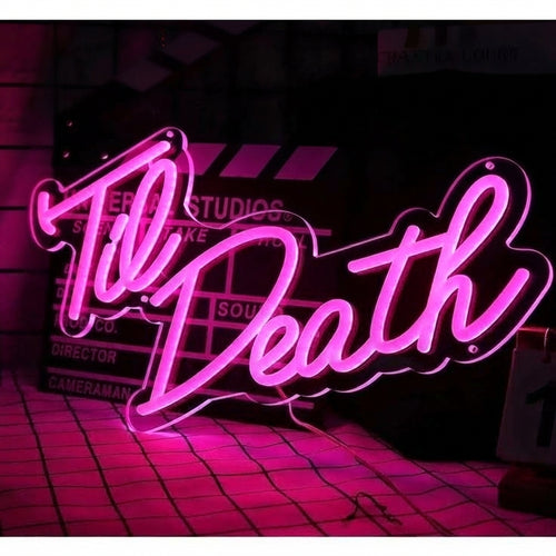 'Til Death' LED Neon - Gothic Wedding Sign