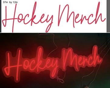 Custom Neon Sign for Hockey Merch