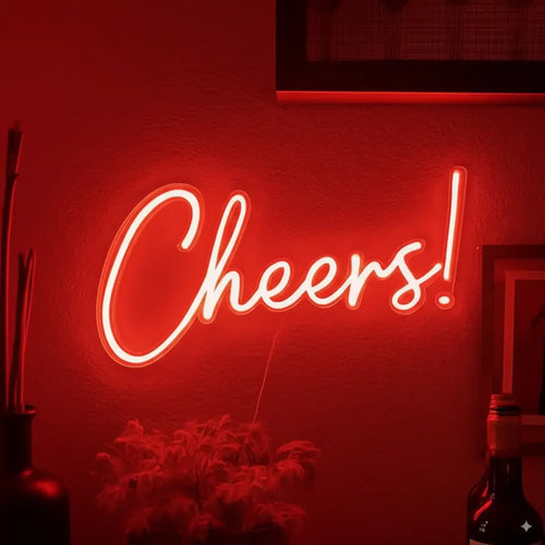 Cheers Neon Sign – LED Wall Light for Bars, Parties & Home Décor
