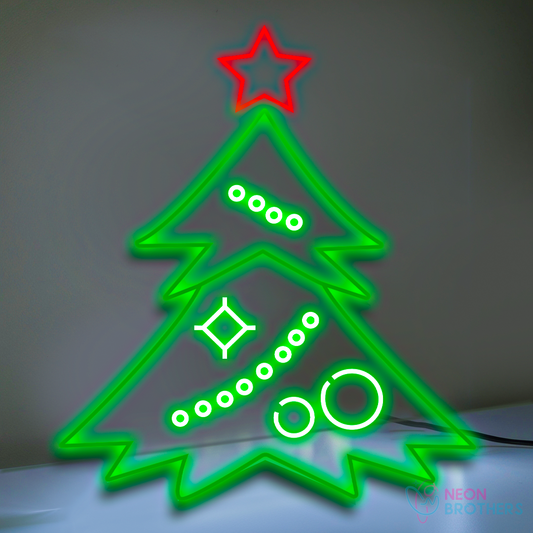 Christmas Tree -  Laser Engraved Neon Sign