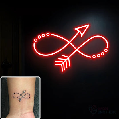 Infinity Arrow Neon Sign – LED Symbol of Strength & Endless Possibilities