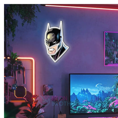 UV Printed Batman Neon Sign | Iconic LED Wall Art for Your Game Room | Custom Neon Light