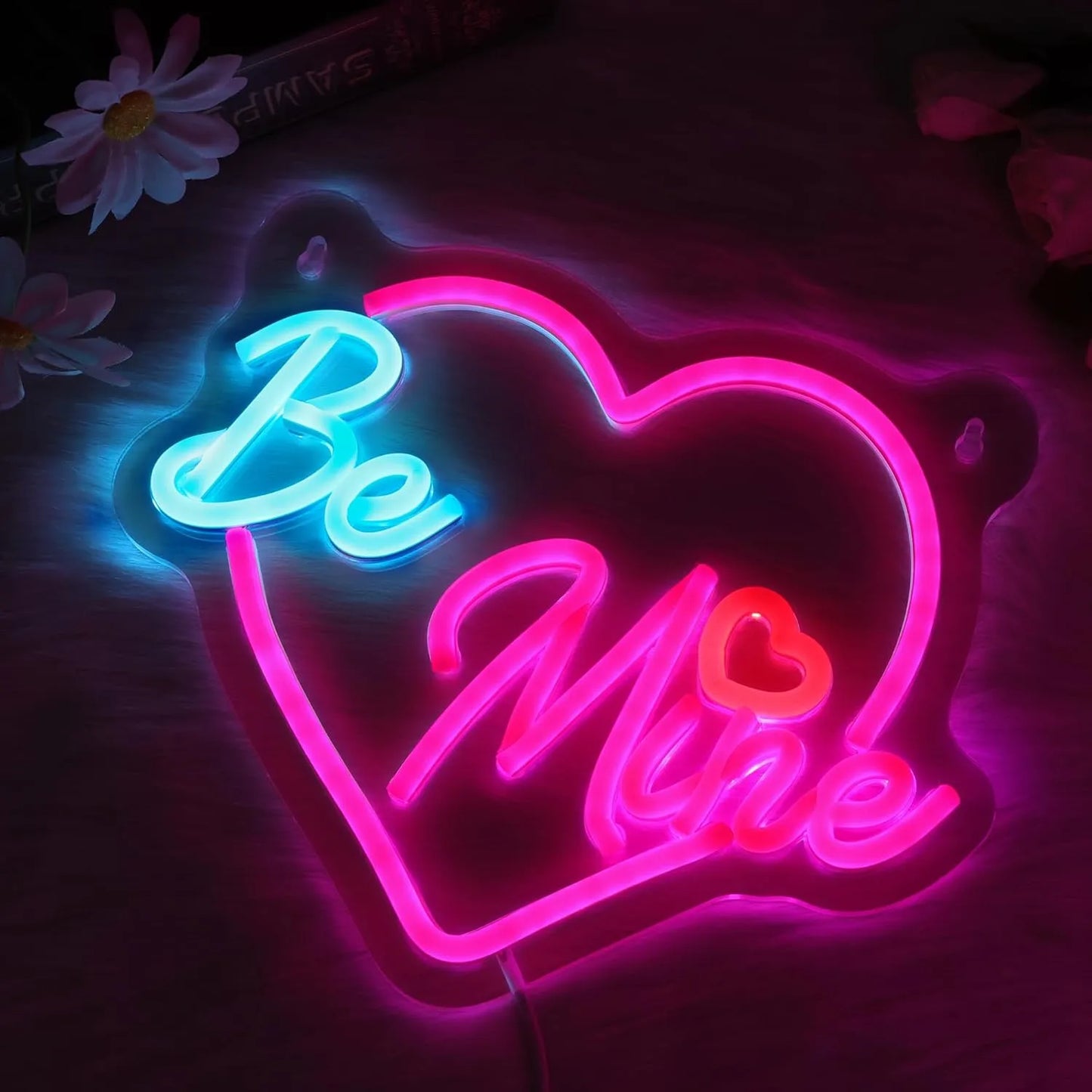 "Be Mine" Valentine's Day Neon Sign – Heart Shaped LED Neon Sign