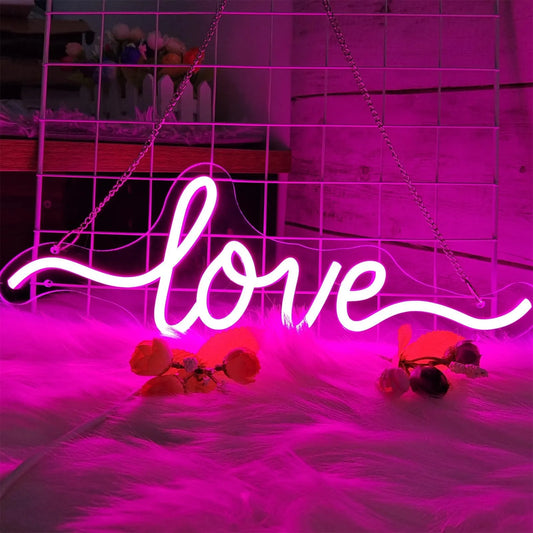 Love Neon Sign – LED Light for Wall Décor & Special Occasions