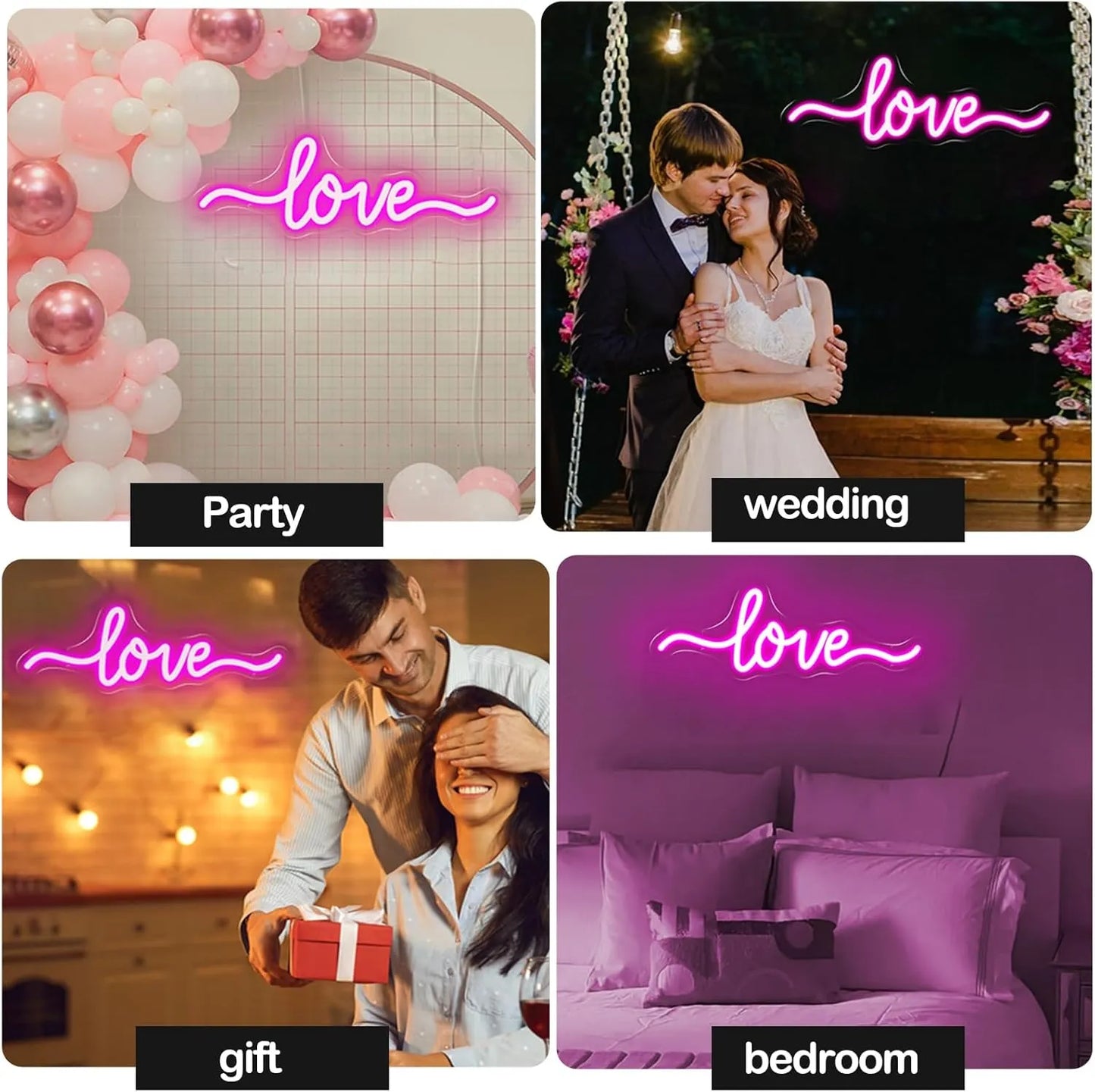 Love Neon Sign – LED Light for Wall Décor & Special Occasions