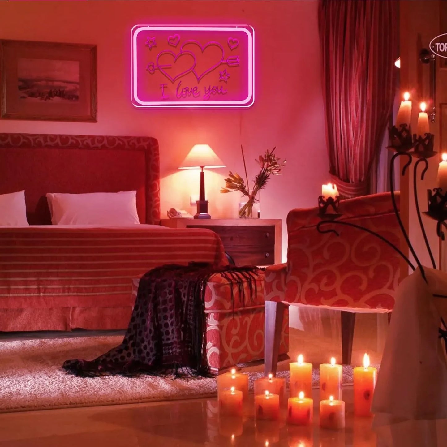 I Love You Neon Sign – Dimmable LED Heart Light for Valentine’s Day & Romantic Décor