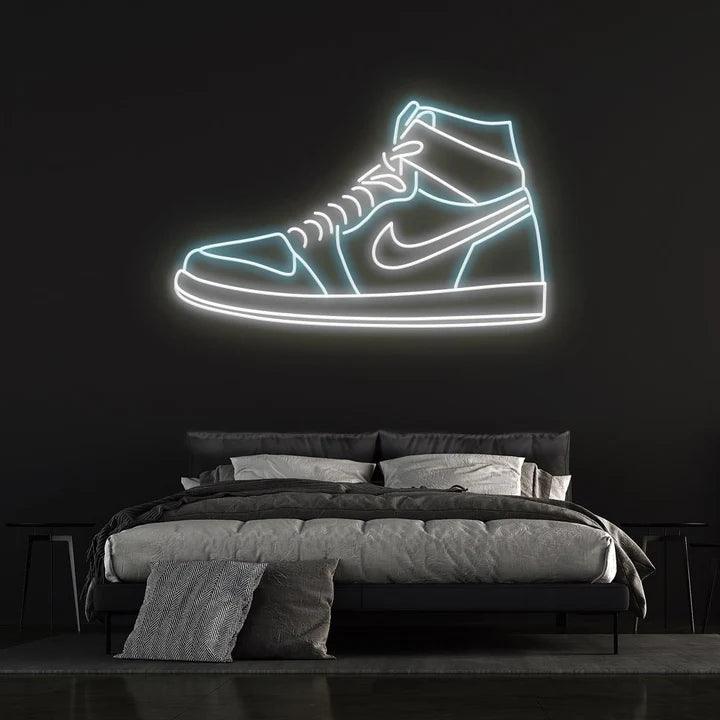 "AIR JORDAN 1" MULTICOLOUR NEON SIGN-Neonsigns-45 x 90 cm-Ice Blue-Cut to Shape-Neon Brothers