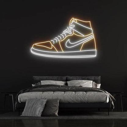 "AIR JORDAN 1" MULTICOLOUR NEON SIGN-Neonsigns-45 x 90 cm-Orange-Cut to Shape-Neon Brothers