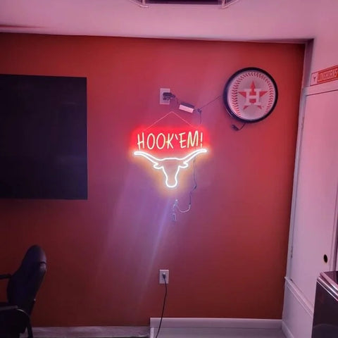 Custom LED Neon Longhorn Sign