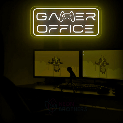 Gamer Office Neon Sign | Illuminate Your Workspace with Style