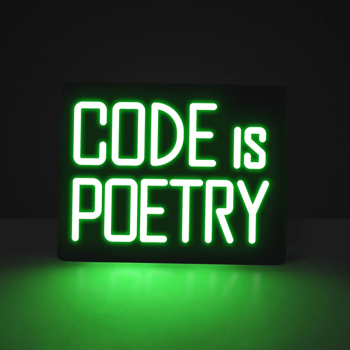 Code Is Poetry Neon Sign | Inspirational LED Quote Sign for Developers, Programmers & Tech Enthusiasts