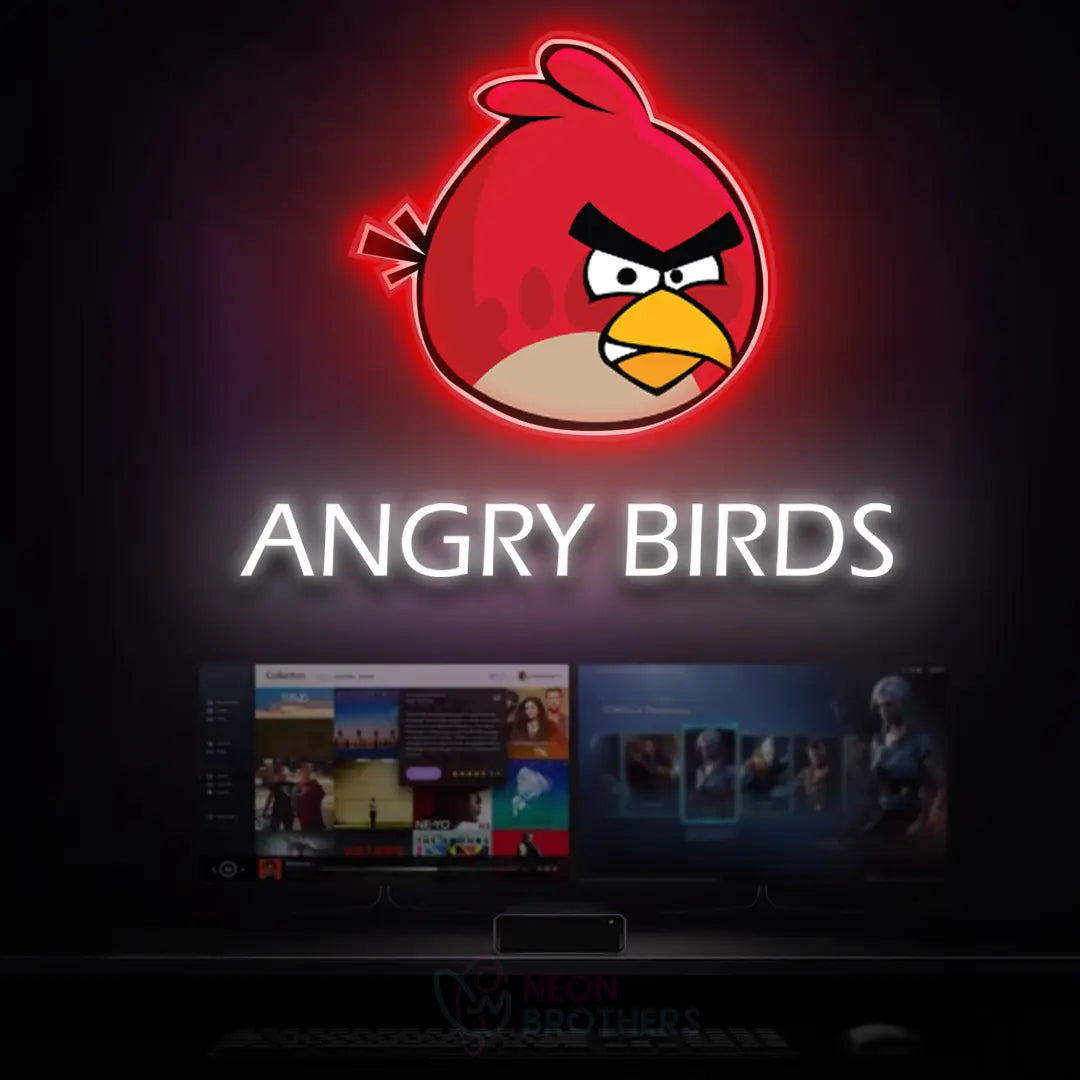 Angry Birds Games Neon Sign | Iconic LED Light for Game Rooms & Bedrooms