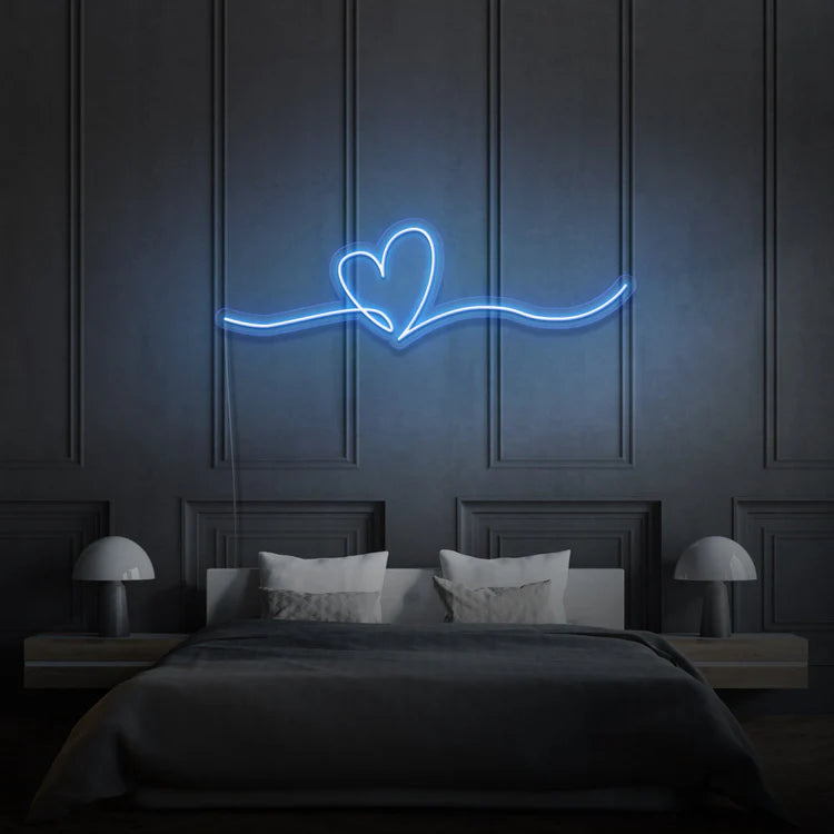 Heart Doodle Neon Sign