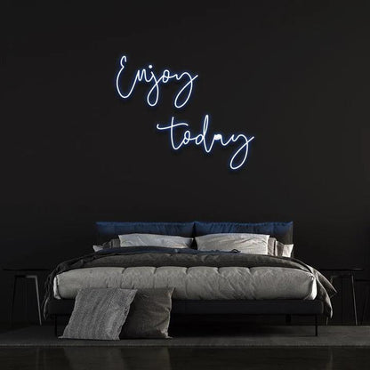 ENJOY TODAY NEON SIGN-Neonsigns-Blue-45 x 105 cm-No-Neon Brothers