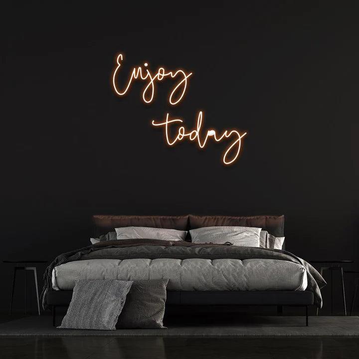 ENJOY TODAY NEON SIGN-Neonsigns-Orange-45 x 105 cm-No-Neon Brothers