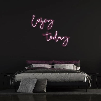 ENJOY TODAY NEON SIGN-Neonsigns-Pink-45 x 105 cm-No-Neon Brothers