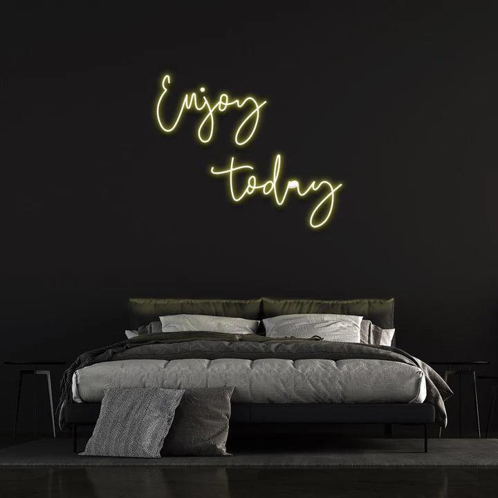 ENJOY TODAY NEON SIGN-Neonsigns-Yellow-45 x 105 cm-No-Neon Brothers