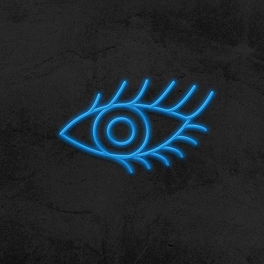 EYE WITH LASHES - LED NEON SIGN-Neonsigns-45 x 105 cm-Blue-Neon Brothers