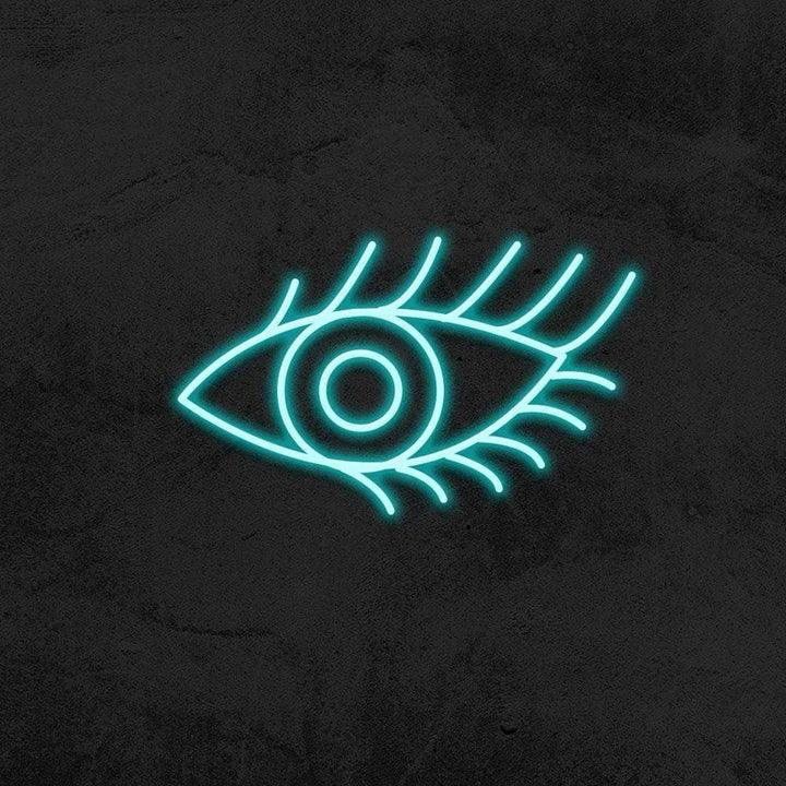 EYE WITH LASHES - LED NEON SIGN-Neonsigns-45 x 105 cm-Ice Blue-Neon Brothers