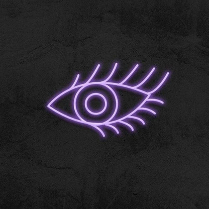 EYE WITH LASHES - LED NEON SIGN-Neonsigns-45 x 105 cm-Purple-Neon Brothers