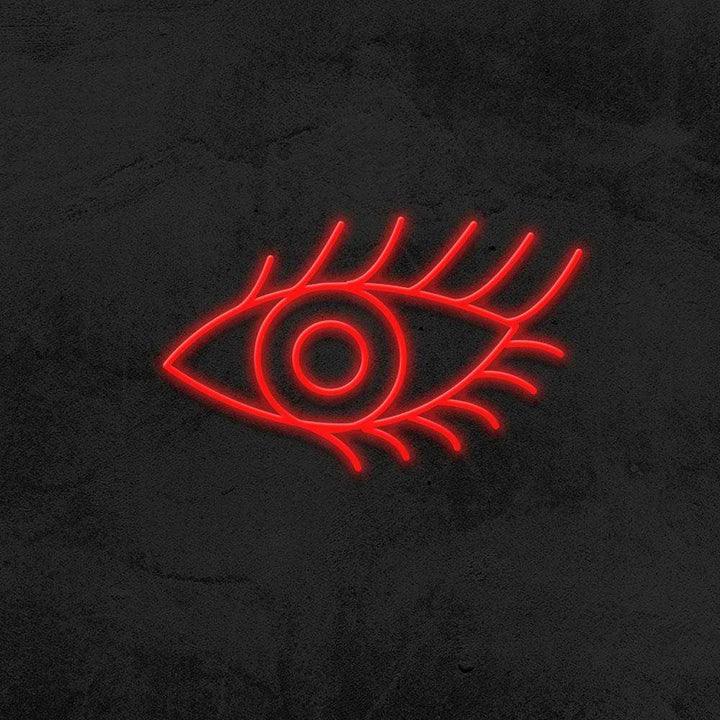 EYE WITH LASHES - LED NEON SIGN-Neonsigns-45 x 105 cm-Red-Neon Brothers