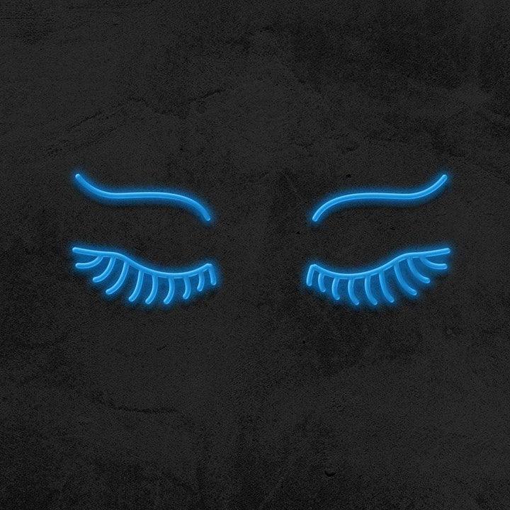 EYES WITH LASHES - LED NEON SIGN-Neonsigns-45 x 90 cm-Blue-Neon Brothers