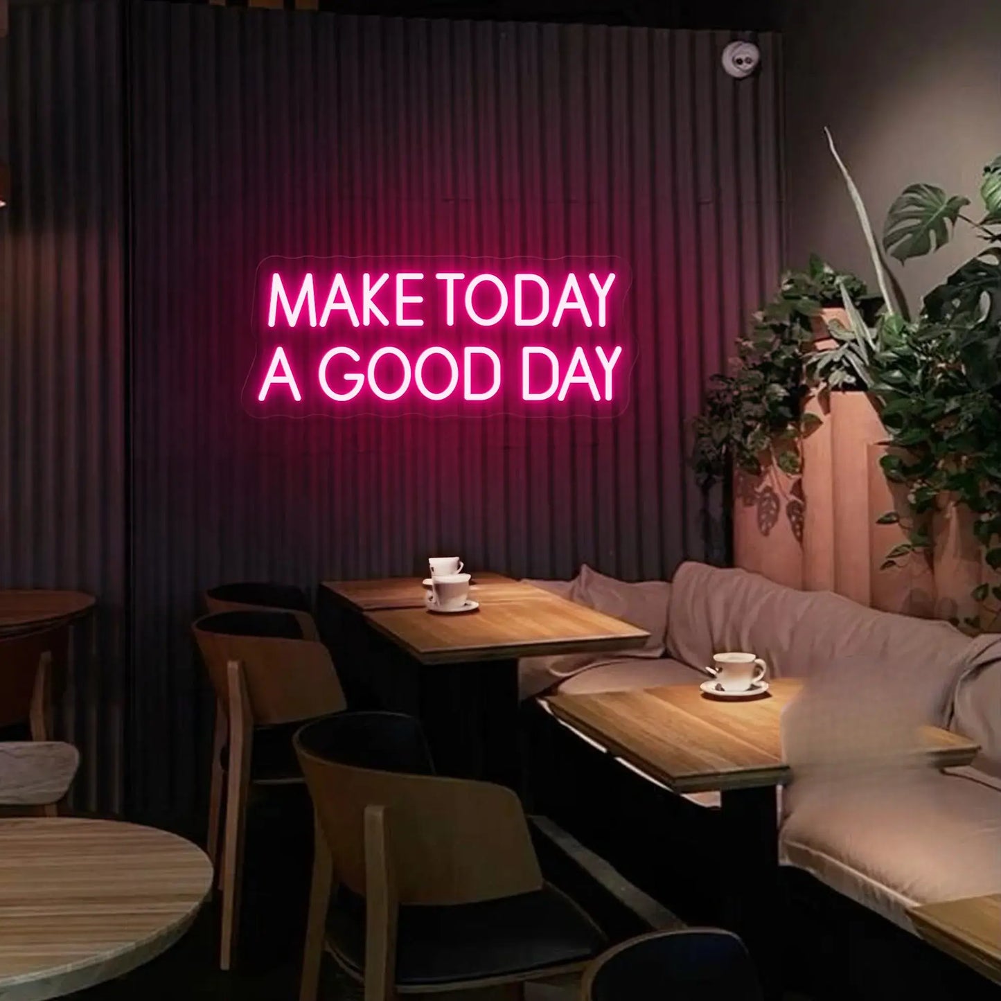 Make Today A Good Day Neon Sign | Motivational Wall Art for Coffee Shops, Bedrooms, and Classrooms