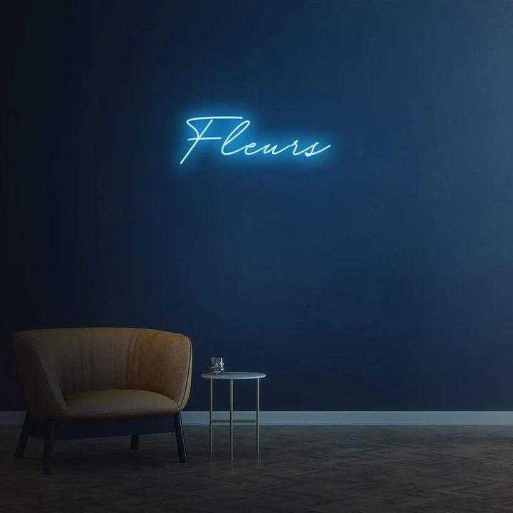 FLEURS - LED NEON SIGN-Neonsigns-45 x 105 cm-Blue-Neon Brothers