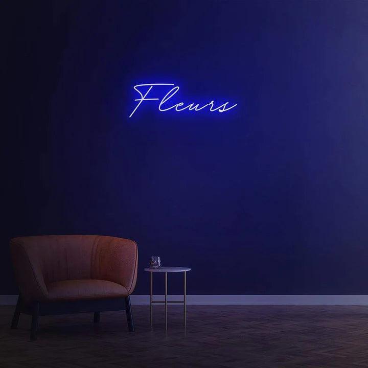 FLEURS - LED NEON SIGN-Neonsigns-45 x 105 cm-Ice Blue-Neon Brothers