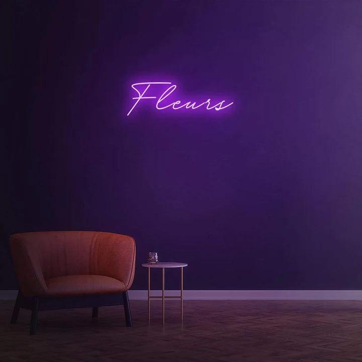 FLEURS - LED NEON SIGN-Neonsigns-45 x 105 cm-Purple-Neon Brothers