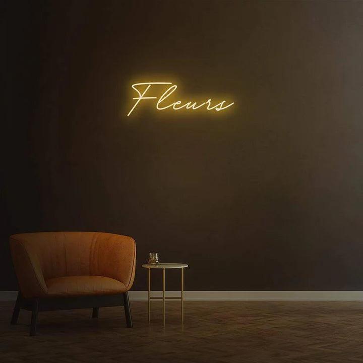 FLEURS - LED NEON SIGN-Neonsigns-45 x 105 cm-Warm White-Neon Brothers