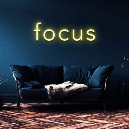 "FOCUS" NEON SIGN-Neonsigns-45 x 90 cm-Yellow-Neon Brothers