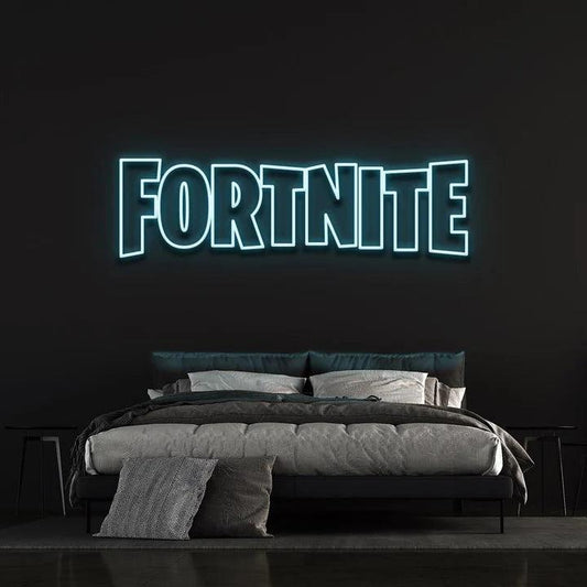 FORTNITE LOGO LED NEON SIGN-Neonsigns-Blue-45 x 105 cm-Neon Brothers