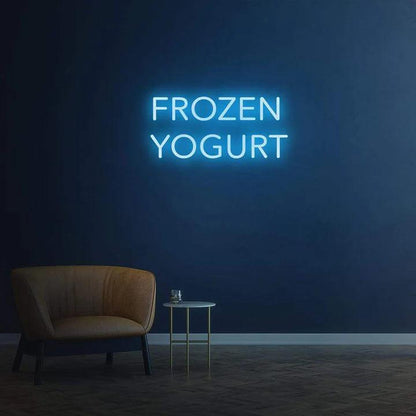 FROZEN YOGURT - LED NEON SIGN-Neonsigns-45 x 90 cm-Ice Blue-Neon Brothers