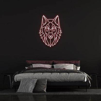 GEO WOLF - NEON SIGN-Neonsigns-45 x 105 cm-Red-Neon Brothers