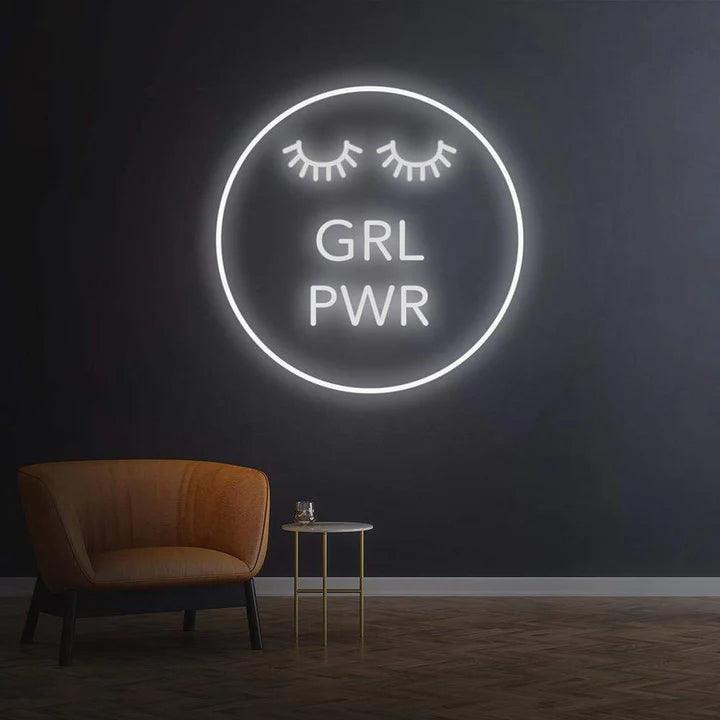 Girl Power - LED Neon Sign-Neonsigns-45 x 90 cm-White-Neon Brothers