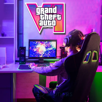 GTA Game Neon Sign | LED UV Print Art for Gamers & Enthusiasts