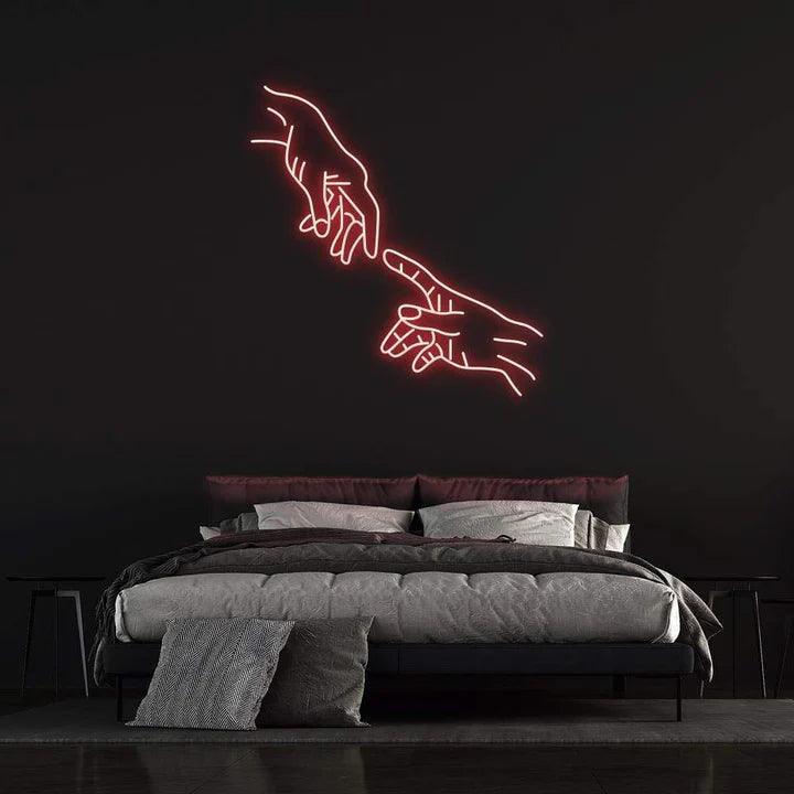 HANDS OF GOD - LED NEON SIGN-Neonsigns-45 x 90 cm-Red-Neon Brothers