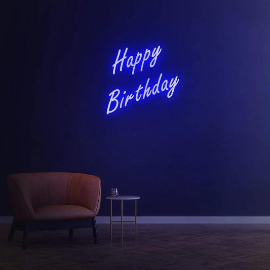 HAPPY BIRTHDAY - LED NEON SIGN-Neonsigns-Blue-Neon Brothers