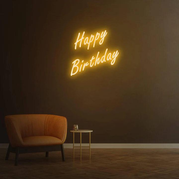 HAPPY BIRTHDAY - LED NEON SIGN-Neonsigns-Orange-Neon Brothers