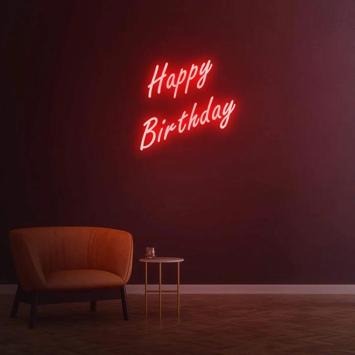 HAPPY BIRTHDAY - LED NEON SIGN-Neonsigns-Red-Neon Brothers