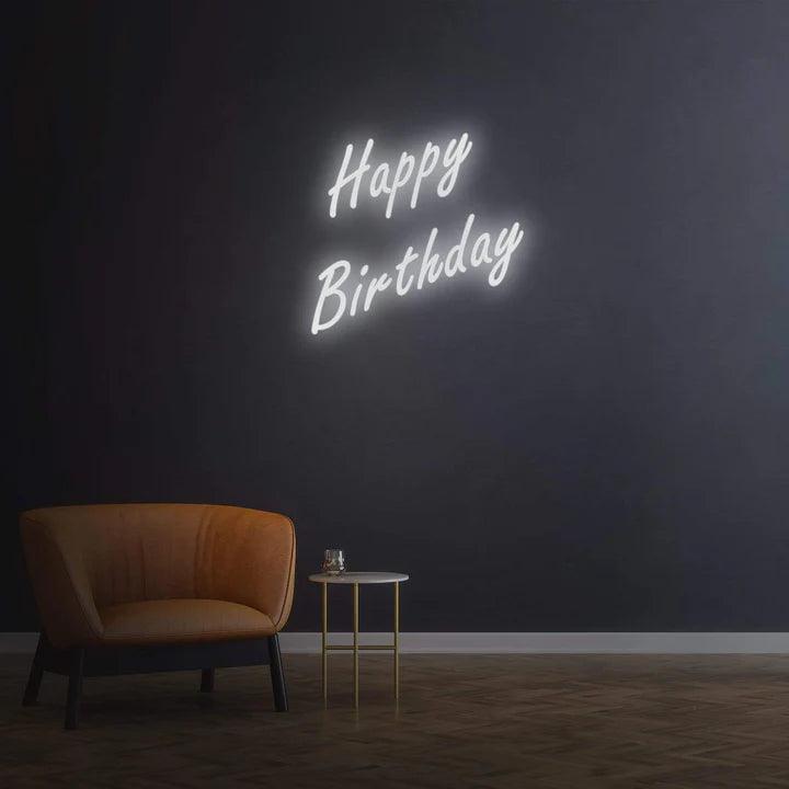 HAPPY BIRTHDAY - LED NEON SIGN-Neonsigns-White-Neon Brothers