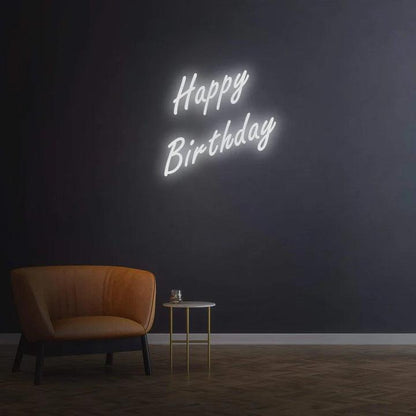 HAPPY BIRTHDAY - LED NEON SIGN-Neonsigns-White-Neon Brothers