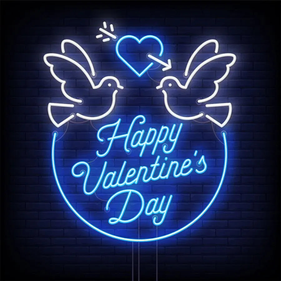 Happy Valentine's Day LED Neon Sign – Celebrate Love in Vibrant Style