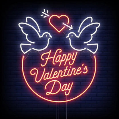 Happy Valentine's Day LED Neon Sign – Celebrate Love in Vibrant Style