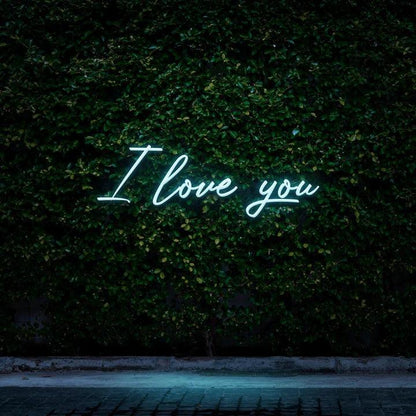 I LOVE YOU - LED NEON SIGN-Neonsigns-Ice Blue-Neon Brothers