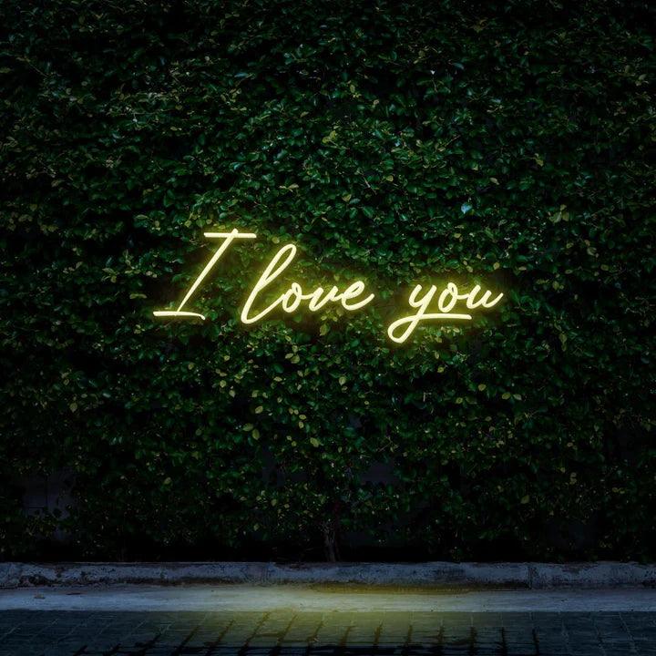 I LOVE YOU - LED NEON SIGN-Neonsigns-Yellow-Neon Brothers