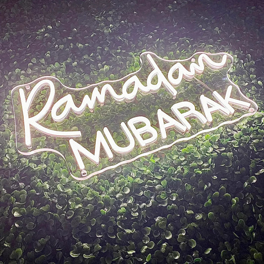 Ramadan Mubarak 2025 Neon Sign – Custom LED Light for Ramadan Celebrations, Perfect for Home, Yard & Mosque Décor