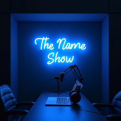 LED Neon Sign - The Name Show | Professional Decor for Podcast Studios & Creative Workspaces